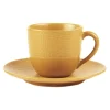 Tasse à café coloris jaune en grès aspect martelé Vésuvio - 12 cl