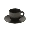 Tasse à café Vesuvio coloris noir en grès - Ø 7 cm