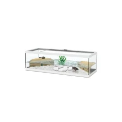 Terrarium blanc avec 2 plateformes et pompe TC500 Aquatlantis Tortum 100
