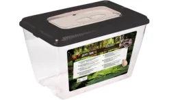 Terrarium en plastique coloris noir Reptile Planet Repti Tank - Taille XL 38,5 x 21,5 x 24 cm