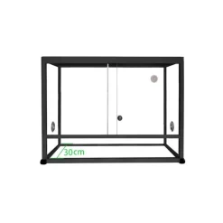 Terrarium pour reptile coloris noir en aluminium Reptile Planet Élégance – 45 x 30 x 30 cm