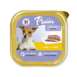 Terrine à la dinde Plaisir pour chien en barquette 150 g