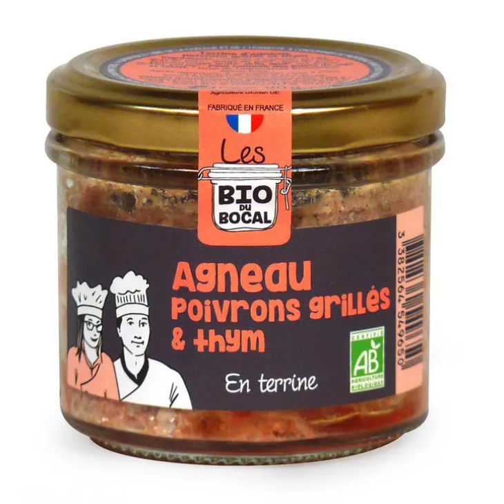 Terrine agneau poivrons grillés & thym en verrine de 90 g