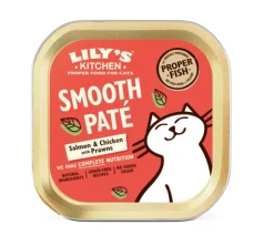 Terrine au saumon et poulet avec crevettes pour chat Lily’s Kitchen - 85 g