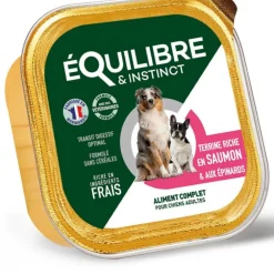 Terrine pour chien au saumon et aux épinards Équilibre & Instinct – 300 g