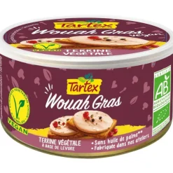Terrine végétale bio en boite Tartex Wouah Gras - 125 g