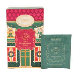 Thé de Noël bio Provence d'Antan - 32,4 g dans une boîte ronde avec couvercle