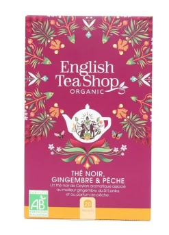 Thé noir gingembre et pêche bio EnglishTea - 20 sachets