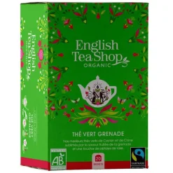 Thé vert à la grenade bio English Tea Shop - boite de 20 sachets