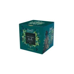 Thé vert à la menthe bio 24 sachets en boite cube métal