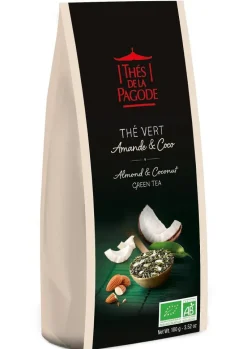 Thé vert amande et coco bio Thés de la pagode - 100 g