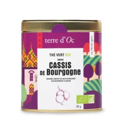Thé vert bio cassis de bourgogne Terre d'OC - 90 g