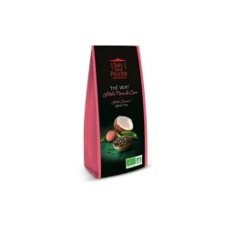 Thé vert litchi noix de coco bio - sachet de 100 g