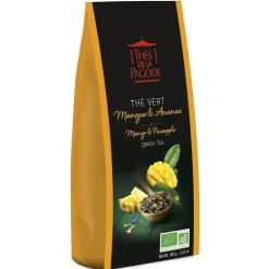 Thé vert mangue ananas bio - sachet de 100 g