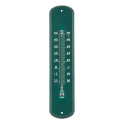 Thermomètre d’extérieur en métal vert Instant nature - 25 cm