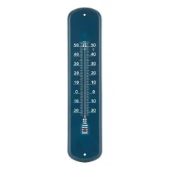 Thermomètre d’extérieur en métal bleu marine Instant nature - 25 cm