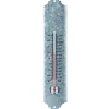 Thermomètre en vieux zinc gris 6,7x1,4x30 cm