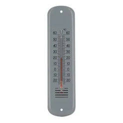 Thermomètre extérieur en métal gris Instant Nature 10030 - 19 cm