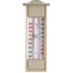 Thermomètre mini-maxi beige de 23 cm
