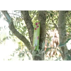 Thermomètre vert en tôle peinte à motif Poivrons rouges 30 cm