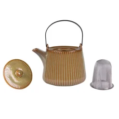 Théière avec filtre en grès vert Tiao - 1 L