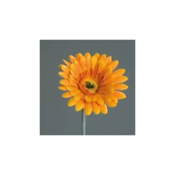 Tige de Gerbera décoratif orange - 56 cm