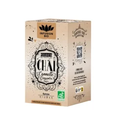 Tisane plaisir chai cannelle gingembre bio Romon Nature - 16 sachets