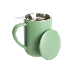 Tisanière avec filtre en grès vert amande Uno - 0,47 L