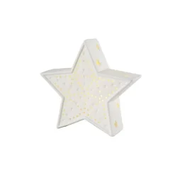 Étoile lumineuse LED à lumière fixe blanc chaud à piles - 12 cm