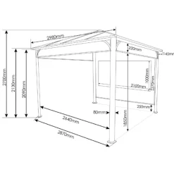 Toiture en polycarbonate pour tonnelle Ideal Couleurs Du Monde