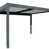 Tonnelle bioclimatique ERIS aluminium gris/blanc OCEO - 4x4m