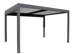 Tonnelle bioclimatique ERIS aluminium gris/blanc OCEO - 4x4m