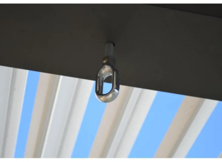 Tonnelle bioclimatique ERIS aluminium gris/blanc OCEO - 4x4m