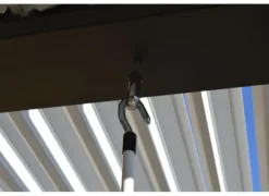 Tonnelle bioclimatique ERIS aluminium gris/blanc OCEO - 4x4m