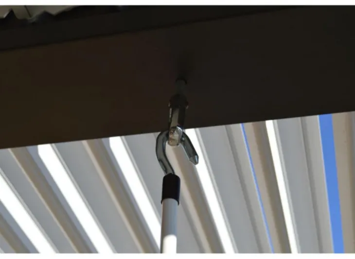 Tonnelle bioclimatique ERIS aluminium gris/blanc OCEO - 4x4m