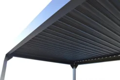 Tonnelle bioclimatique 3x4m, lames orientables, aluminium - PROLOISIRS Zéphir - Gris