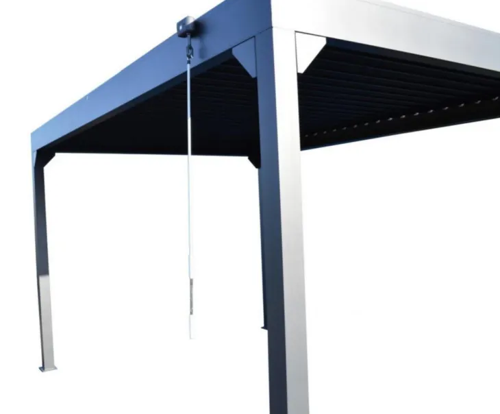 Tonnelle bioclimatique 3x4m, lames orientables, aluminium - PROLOISIRS Zéphir - Gris