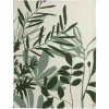 Torchon en coton motif végétal vert Majda - 50 x 70 cm