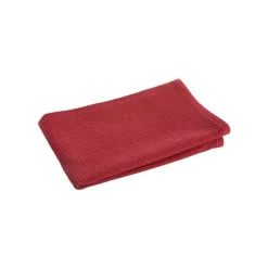 Torchon en coton rouge nid d’abeille - 50 x 70 cm