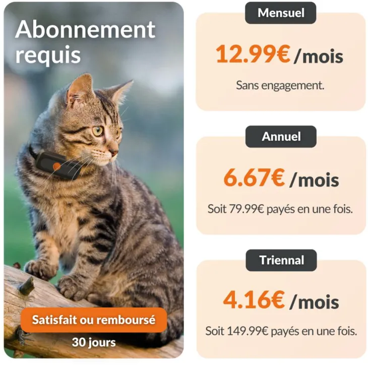 Traceur GPS pour chat coloris blanc Weenect