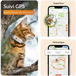 Traceur GPS pour chat coloris blanc Weenect