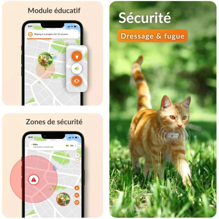 Traceur GPS pour chat coloris blanc Weenect