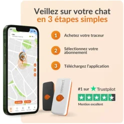Traceur GPS pour chat coloris blanc Weenect