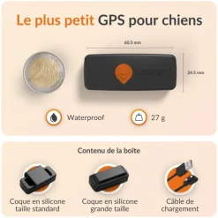 Traceur GPS pour chien coloris noir Weenect