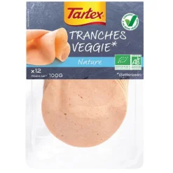 Tranches végétariennes nature au blé bio Evernat - 100 g