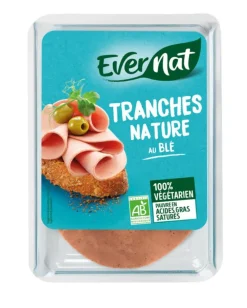 Tranches végétariennes nature au blé bio Evernat - 100 g