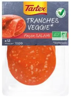 Tranches végétariennes épicées au blé bio Evernat - 100 g