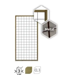 Treillis bois et métal Cerland - H.1,80 m - 90 x 180 cm
