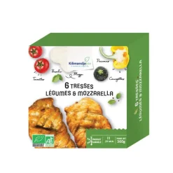 Tresses aux légumes et mozzarella bio Kilimandjabio x 6 – 360 g