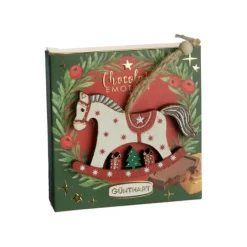 Étui de Noël chocolat cheval à bascule France Décor - 36 g